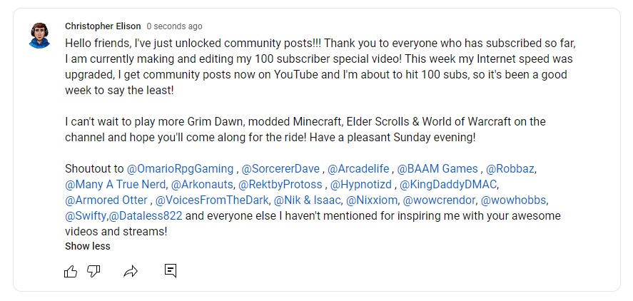 YouTube community posts YouTube community posts