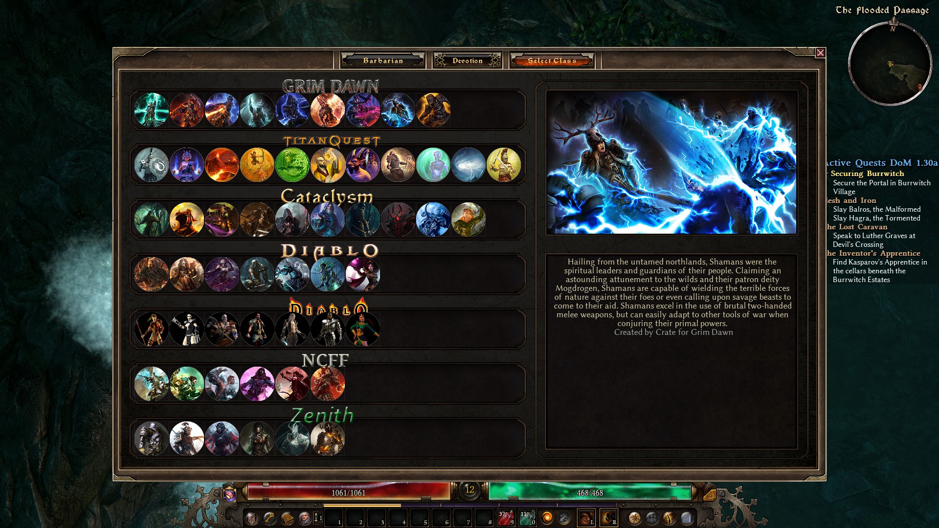 Grim Dawn, Dawn of Masteries classes screenshot