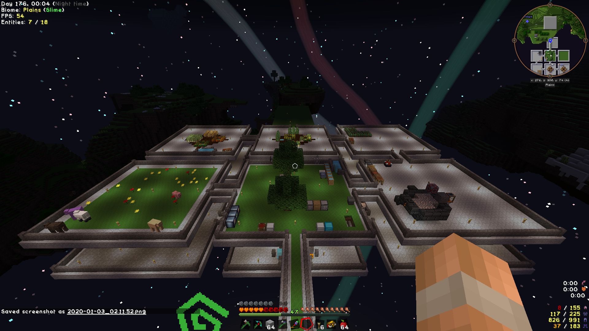 The skyblock continues to grow The skyblock continues to grow
