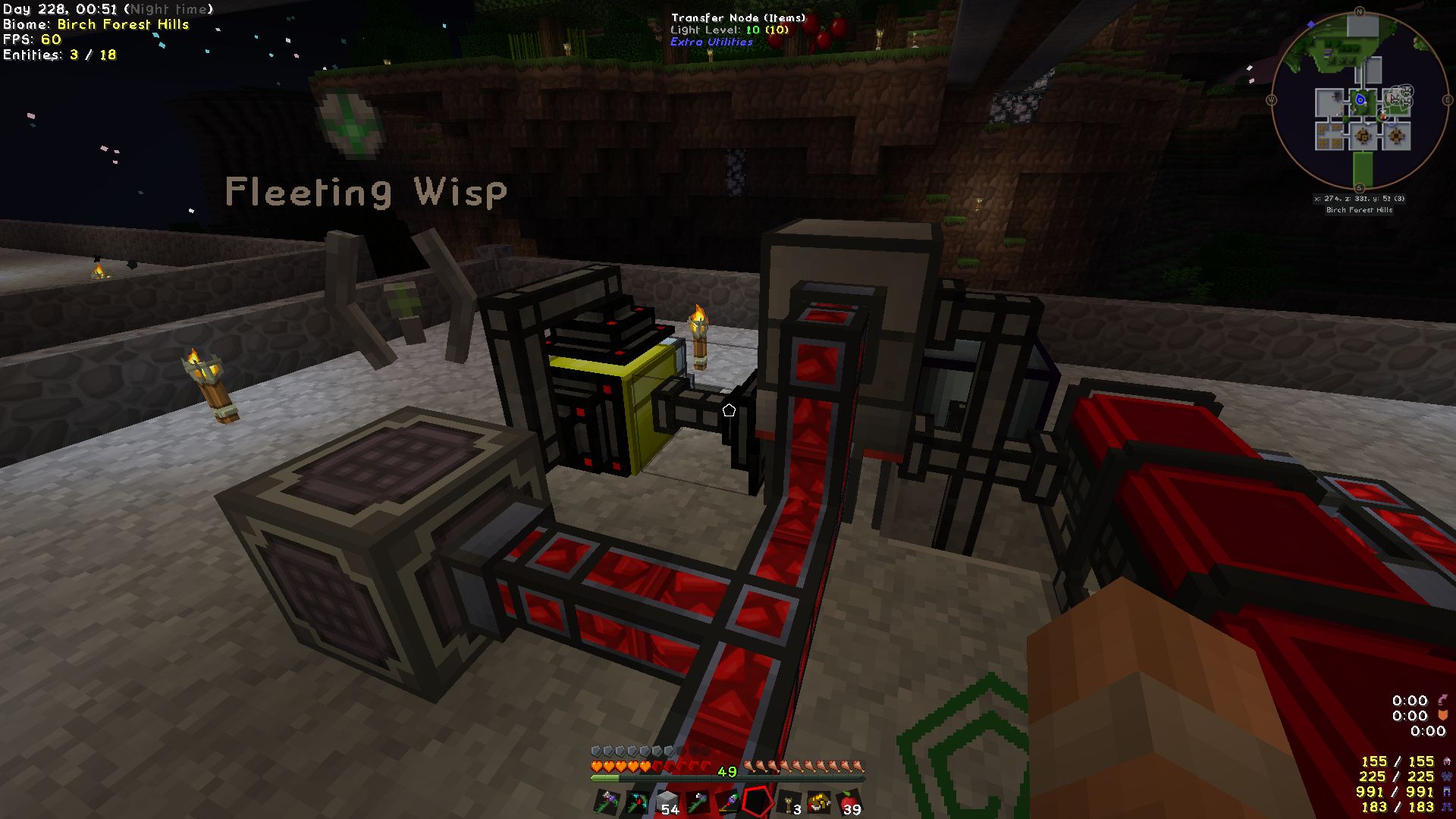 Working on my ore production system Working on my ore production system