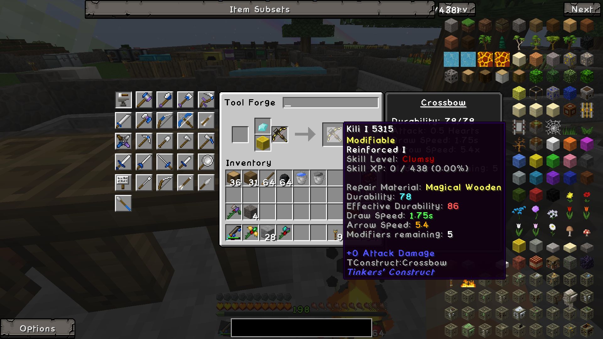 And my crossbow!