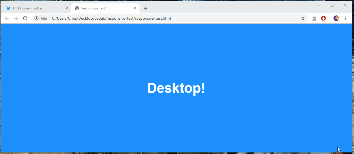 A responsive desktop/tablet web page A responsive desktop/tablet web page