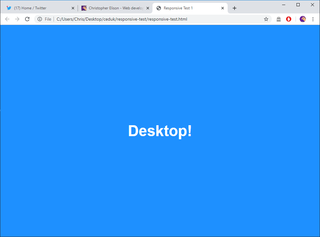 A non-responsive web page A non-responsive web page