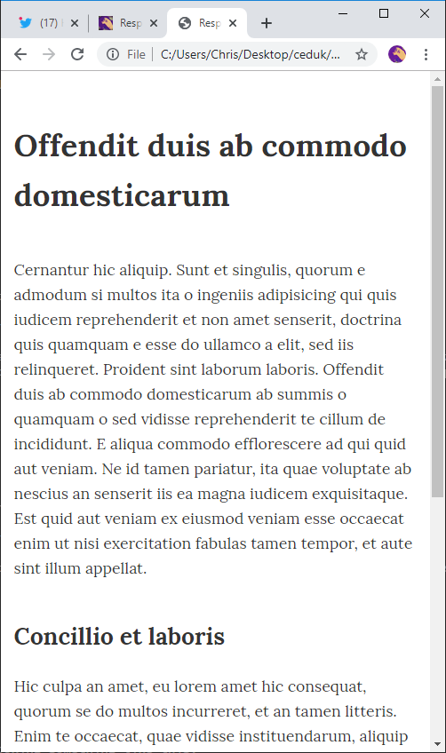 A 1-column page A 1-column page